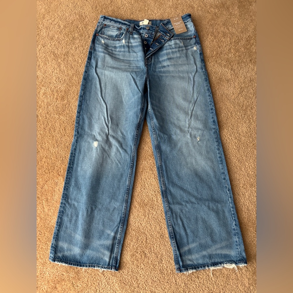 Madewell Low-Slung Baggy Jeans in Blue
